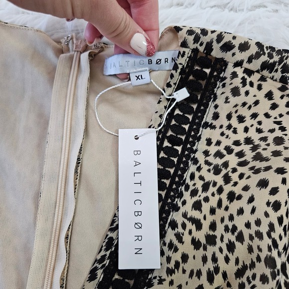 Baltic Born Leopard Print Maxi Dress with Black Accents - Picture 9 of 12